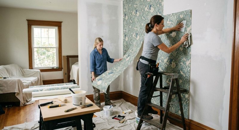 Hallway Wallpaper Installation in Conroe, TX